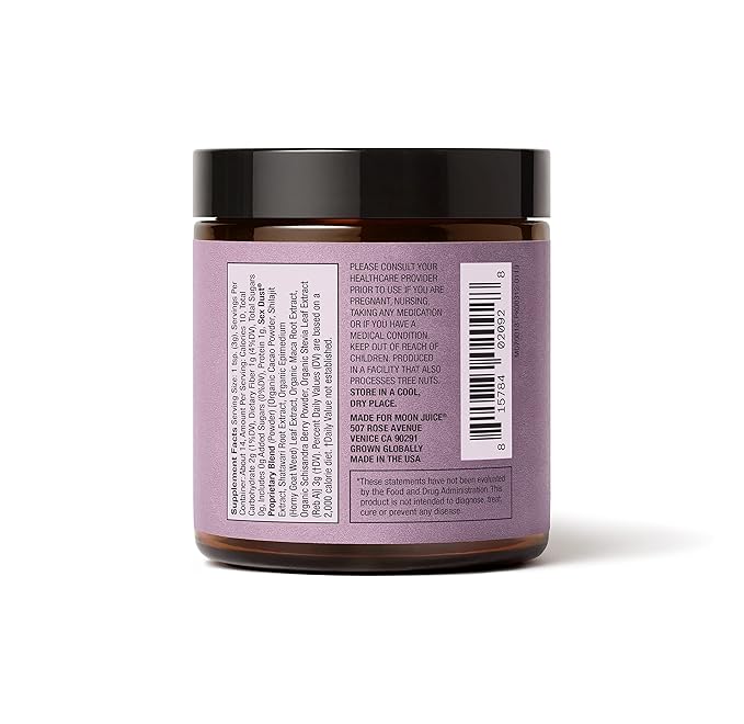 Moon Juice Sex Dust - Adaptogenic Libido Booster for Women - Maca Root Powder Shatavari &amp Epimedium (Horny Goat Weed) for Hormone Balance Mood &amp Creative Energy - Sugar &amp Caffeine-Free