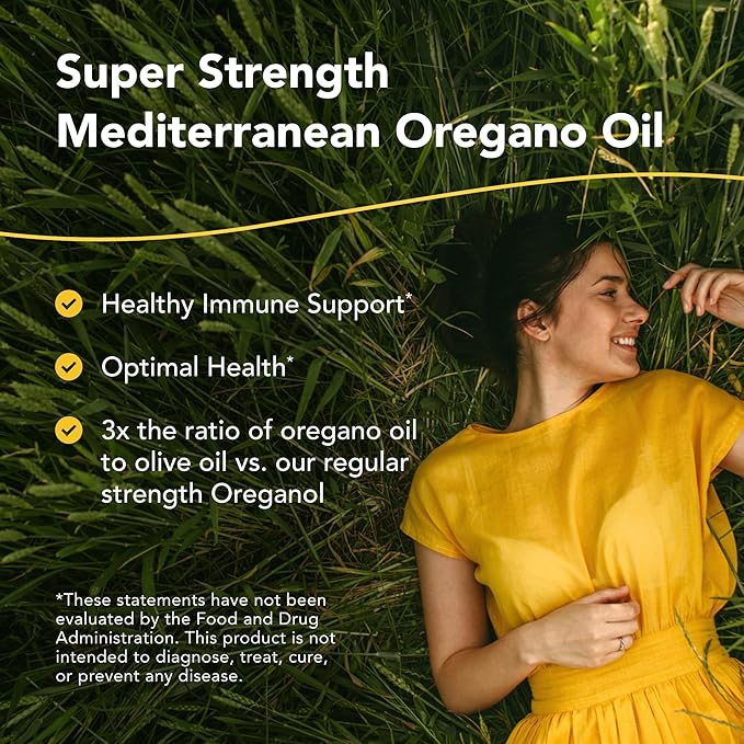 NORTH AMERICAN HERB &amp SPICE Super Strength Oreganol - 1 fl. oz. - Unprocessed Wild Organic Oregano Oil - Mediterranean Source P73 - Non-GMO - 432 Servings