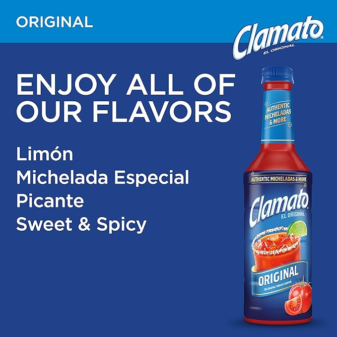 Clamato Original Tomato Cocktail 64 fl oz bottles (Pack of 8)