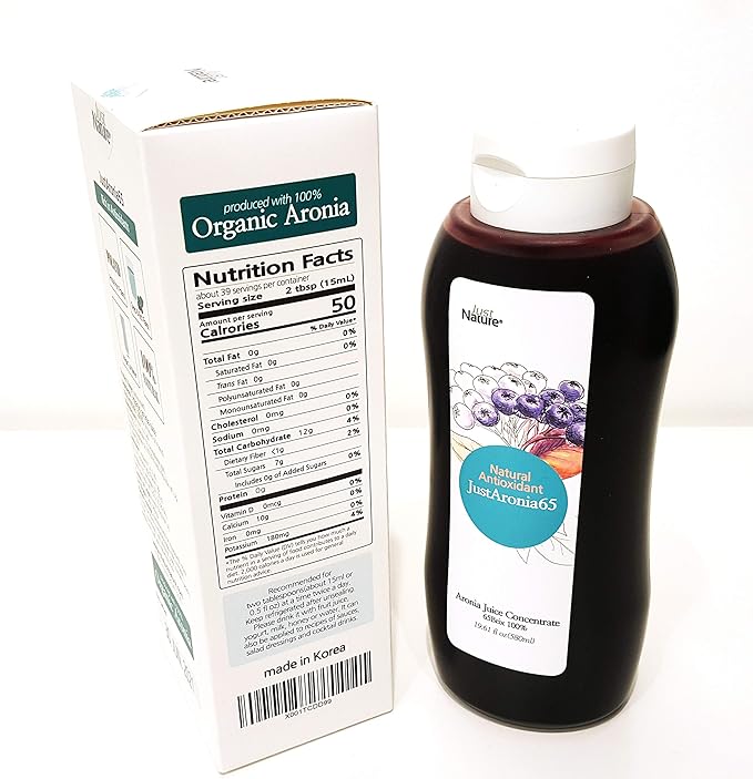 JustNature Polish Aronia Berry(Chokeberry) Juice Concentrate 19.61 Fl Oz