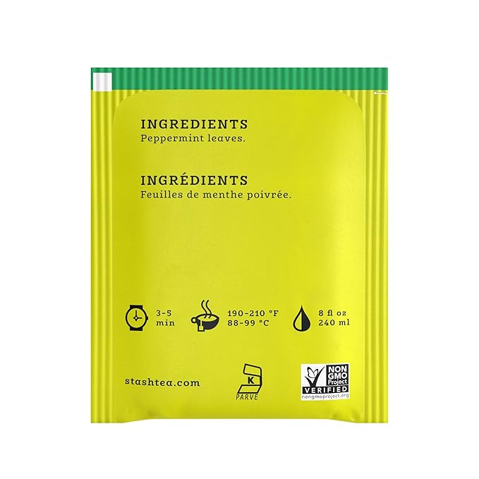 Stash Tea Peppermint Herbal Tea 6 Boxes of 30 Tea Bags Each (180 Tea Bags Total)