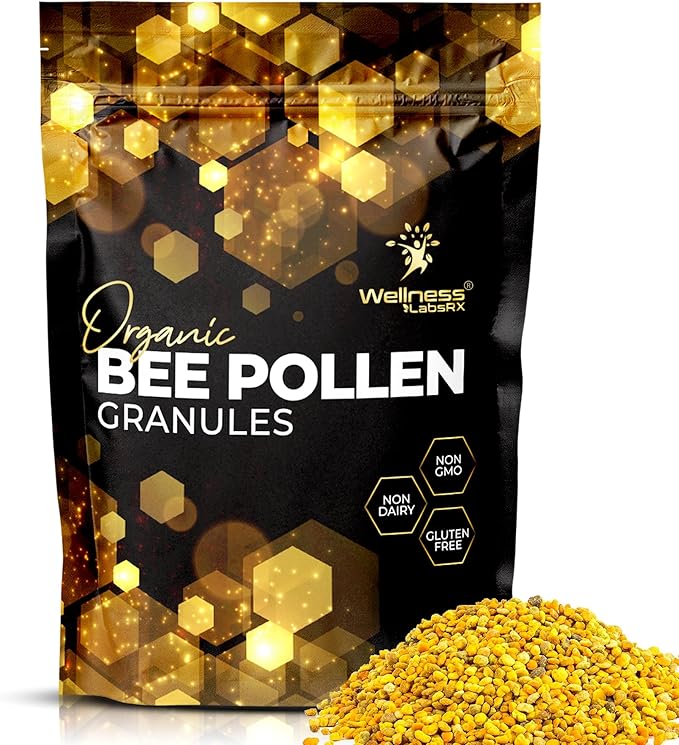 Bee Pollen Granules Third-Party Tested 1 Lbs. - Bee Pollen for Women Keto-Friendly Super Food Supplement Packed with Proteins Vitamins &amp Minerals - Immune Support Energy Boost Digestive Welln