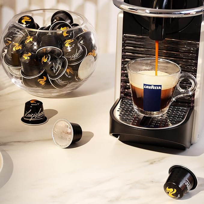 Lavazza Leggero Lungo Medium Roast Capsules Compatible with Nespresso Original Machines (Pack of 60) Value Pack Blended and roasted in Italy Full bodied velvety crema and fruity and floral notes