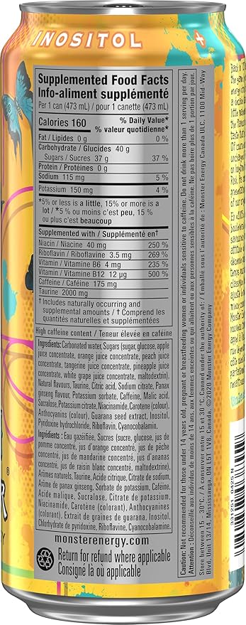Monster Energy Khaotic Punch Energy Drink 473 mL Cans 12 Pack