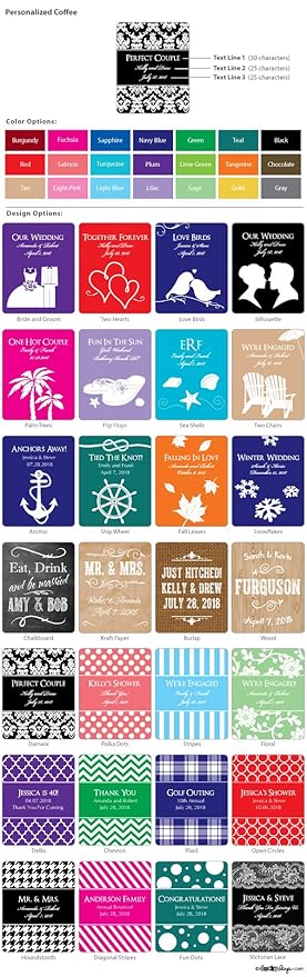 Personalized Coffee Favors - Set of 24 (Silhouette)