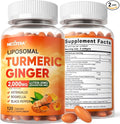Liposomal Turmeric Ginger Curcumin Complex Supplement Pills 2000mg Organic Turmeric Root with Black Pepper Lutein and Zeaxanthin Supplements Liquid Softgels 95% Curcuminoids Non-GMO 240ct