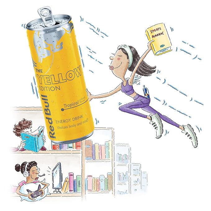 Red Bull Energy Drink Tropical Yellow Edition 8.4 Fl Oz (24 Count)