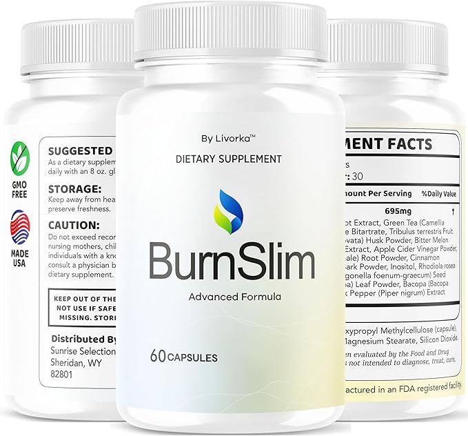 Burn Slim Capsules - Official BurnSlim Weight Pills Advanced Premium Formula Support All Natural Burn Slim Vitamin Supplement for Overall Health &amp Wellness Reviews 60 Capsules for 1 Month