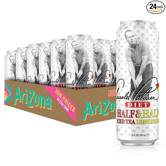 AriZona Diet Arnold Palmer Half and Half - Big Can 22 Fl Oz (Pack of 24)