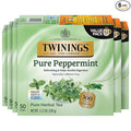 Twinings Pure Peppermint Herbal Tea Individually Wrapped Bags 50 Count (Pack of 6) Fresh Minty Flavour Naturally Caffeine-Free Enjoy Hot or Iced 300 Teabags