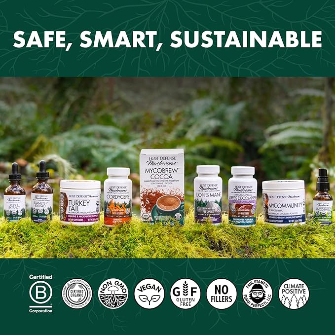 Host Defense MycoBotanicals Liver* Capsules - Liver Health Supplement with Milk Thistle &amp Turmeric Root - Mushroom Supplement with Turkey Tail Reishi &amp Chaga - 60 Capsules (30 Servings)*