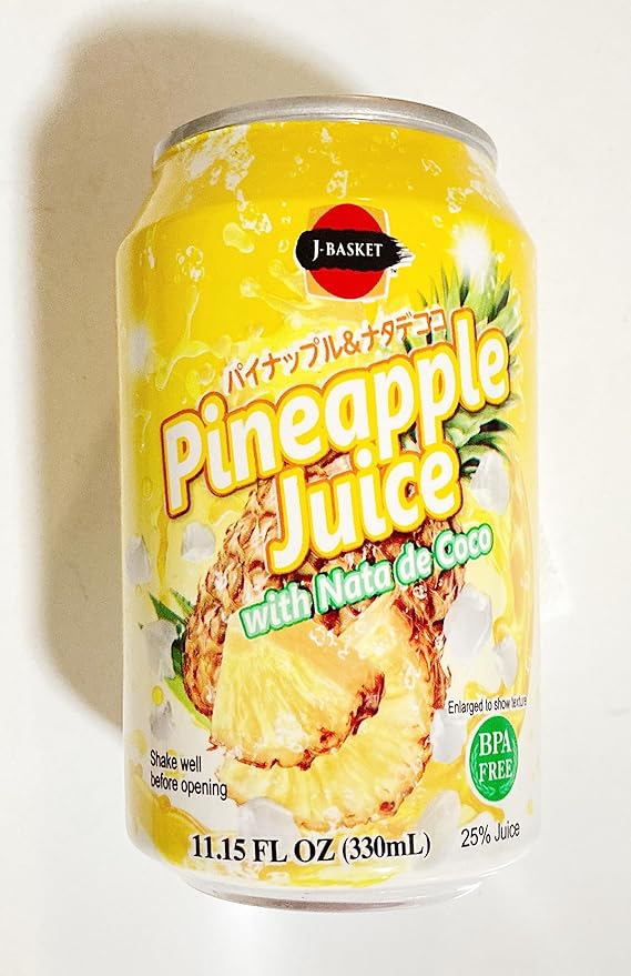 J-Basket Pineapple Juice 11.15 Fl Oz (6 Cans)