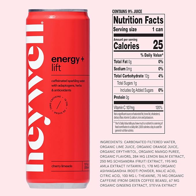 Heywell Sparkling Adaptogenic Trial Pack 12 Fluid Ounce (Pack of 6) - Organic Non GMO Vegan Gluten Free Dairy Free