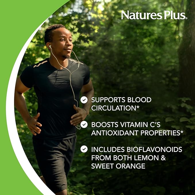 NaturesPlus Biorutin 1000 mg - 60 Tablets - Bioflavonoid &amp Rutin Complex - Vegetarian Gluten Free - 60 Servings