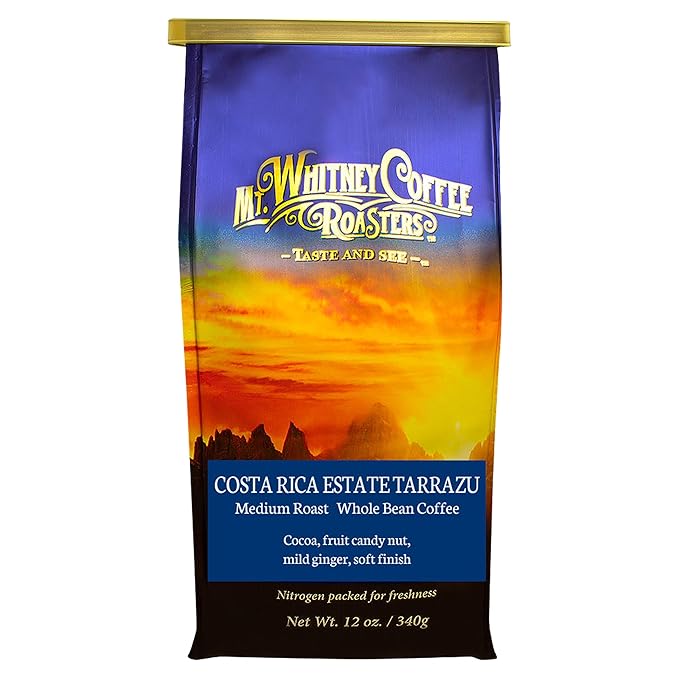 Mt. Whitney Costa Rica Estate Tarrazu Low Acid Coffee (Whole Bean 12 Oz)
