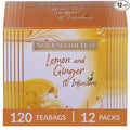 New English Teas Fruit &amp Herbal Tea 120 Teabags 12 Packs of 10 Individually Wrapped Tea Bags Naturally Caffeine Free (Lemon &amp Ginger)