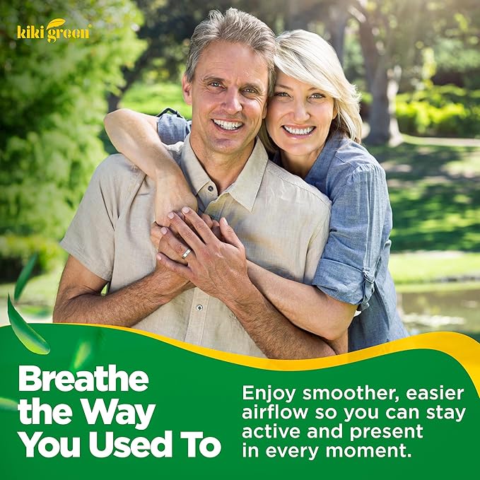 KIKI Green Mullein Leaf Extract Capsules - Vegan Herbal Supplement - for Lung Cleanse Support Better Respiratory Immune Function - 1000mg 45 Servings - 90 Count