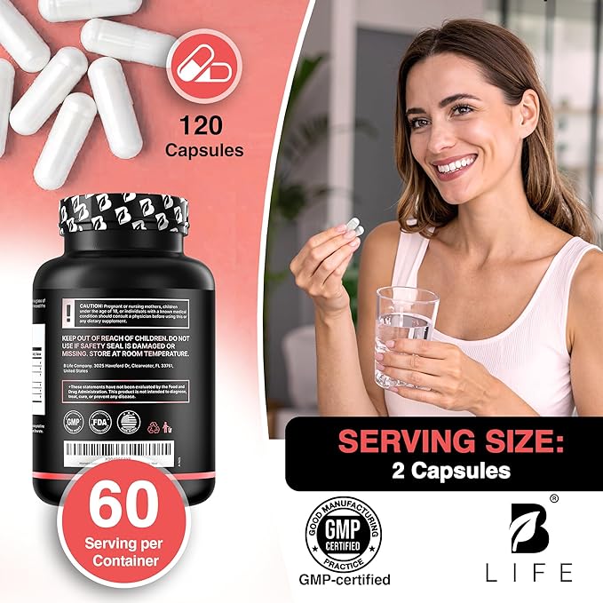 DIM Supplement 400 mg with Myo &amp D-Chiro Inositol Dong Quai – Hormone Balance for Women – Fertility Supplements – Inositol Supplement - 120 Caps