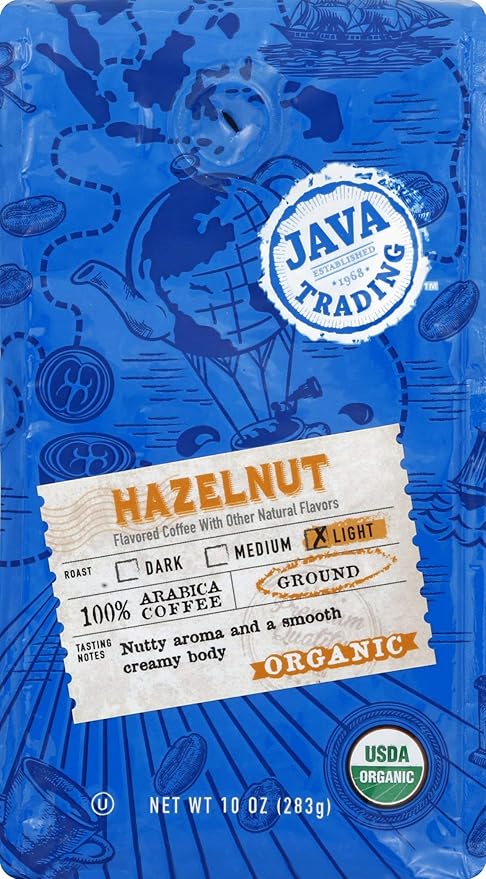 Java Trading Company Organic Ground Coffee Hazelnut 10 Oz