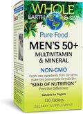 Natural Factors Whole Earth &amp Sea Men's 50+ Multivitamin &amp Mineral - Daily Nutritional Support Multivitamin - Supports Brain Health &amp Immune System Function - Vegan - 120 Tablets (60 Servi
