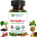 Heart Health Blend CholesterolSupport | USDA Organic Supplement w/Extracts of Green Tea Dandelion Bitter Melon Moringa | 60-Day Supply | Vegan Non-GMO Gluten-Free Made in USA