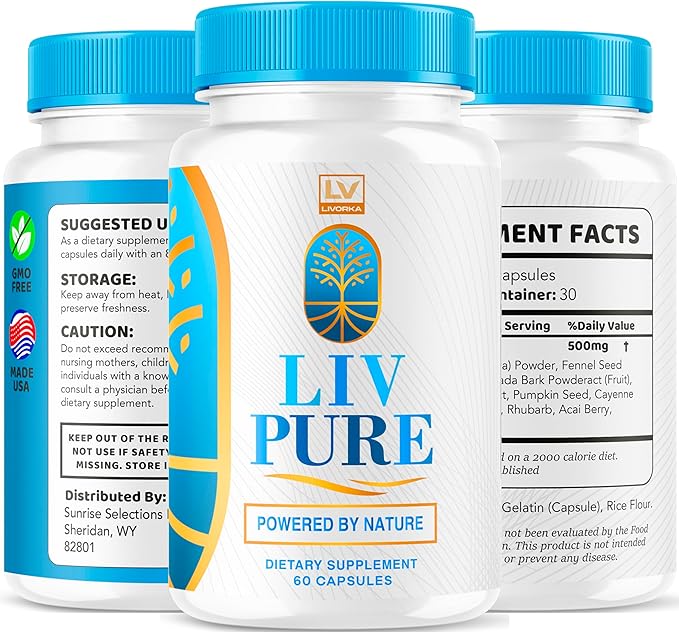 LIVORKA 5 Pack - Liv Pure Liv Pure Reviews Liv Pure Pills Liv Pure Pills Reviews Livpure Liv Pure Capsules Liver LivPure Pill Now in Capsules 300 Capsules for 150 Days