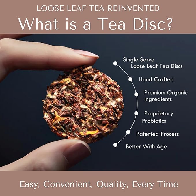 iLOLA 2-pack Loose Leaf Tea Discs Lemon Ginger Tulsi No. 61 | Oprah’s Favorite Things 2022 | Herbal Tea w/Holy Basil Lemongrass Ginger Lemon | Caffeine Free| No Tea Bag Needed | 14 Individual Discs