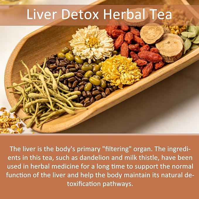 Organic Herbal Tea: Milk Thistle Dandelion Chrysanthemum &amp Goji Blend 8 Natural Ingredients for Daily Wellness Caffeine-Free Loose Leaf Tea