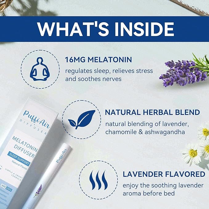 Herbal Diffuser Duo Liver Care and Sleep Diffuser Pens with Extract of Melatonin and Milk Thistle 100% Natural Swap Night Renewal Duo 600 Uses Each