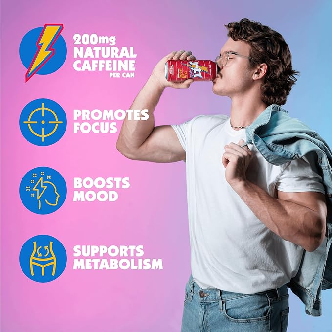 JOLT Cola Energy Drink – 200mg Caffeine Zero Sugar 16oz Can – Classic 80s Flavor Nootropics B-Vitamins Metabolism Boost – Performance Energy Beverage (12 Pack)