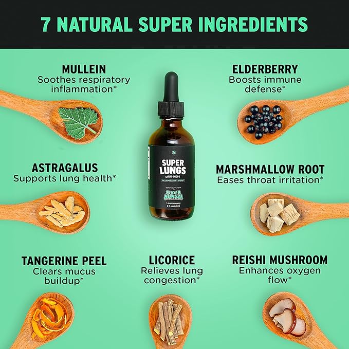 Super Liver &amp Super Lungs Bundle – Natural Herbal Support for Liver Function Lung Health and Daily Wellness – Milk Thistle DHM Ginseng &amp Herbal Extracts – Vegan Non-GMO Formula