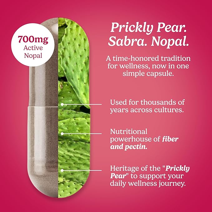 Santo Remedio Nopal Sugar and Gluten Free Dietary Supplement Prickly Pear Cactus Dietary Supplement 700 mg 180 Capsules 90 Servings Per Container
