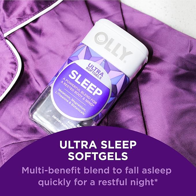 OLLY Ultra Strength Sleep Softgels with Melatonin &amp Extra Strength Fast Dissolve Strawberry Sleep Tablets - 60 Count &amp 30 Count