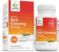 Terry Naturally HRG80 Red Ginseng Energy - Supplement to Support Healthy Energy &amp Focus - Herbal Supplement with Korean Red Ginseng Root Powder - Vegan Tablets to Aid Healthy Endurance - 30 Capsul