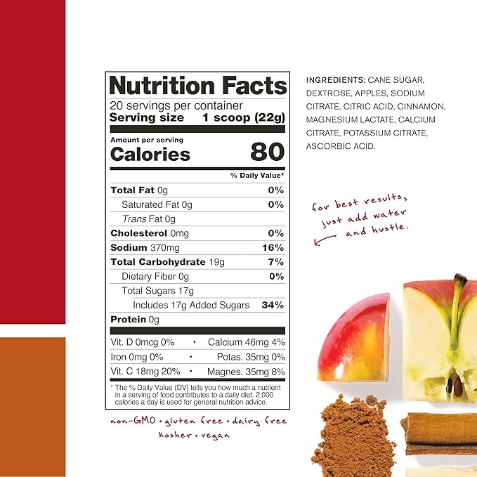 Skratch Labs Hydration Drink Mix – Real‑Fruit Electrolyte Powder for Fast Hydration &amp Endurance | Apple Cider | 20 Servings | Vegan Non‑GMO Clean Ingredients