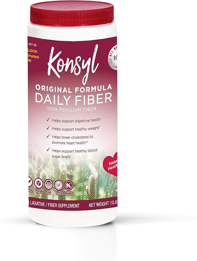 KONSYL PHARMACEUTICALS Original Formula 100% Psyllium Fiber 10.6 Ounce Powder