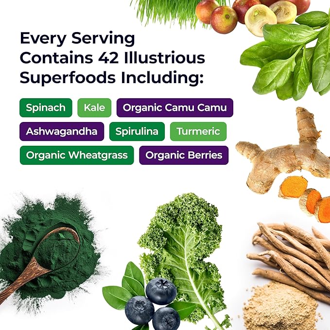 Paradise Herbs ORAC Energy Superfood Capsules Includes Over 42 Organic &amp Wild-Crafted Ingredients Probiotics &amp Enzymes 120 Count