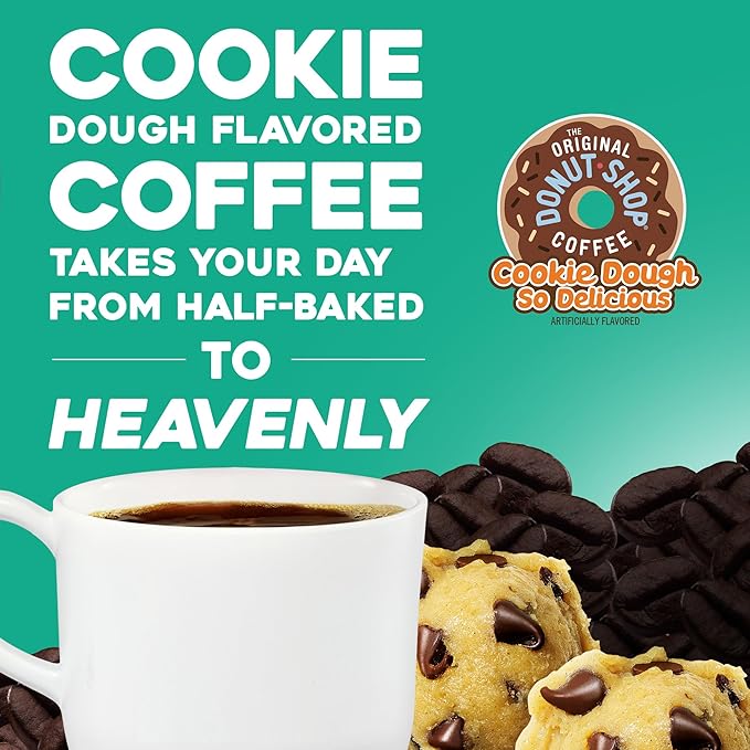 The Original Donut Shop Cookie Dough So Delicious Keurig Single Serve K-Cup Pods Flavored Coffee 96 Count