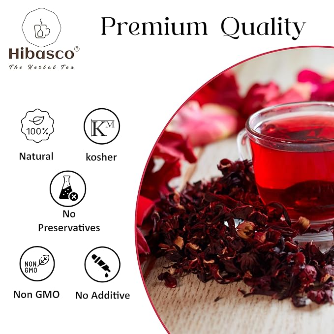 Hibiscus Tea Cut/Hibiscus Sabdariffa Flower Tea Cut – 32 oz/ 907 gm 100% Pure &amp Natural I Rich in Vitamin C I To Make Cooling Summer Beverages I RAW Non GMO NO Preservative