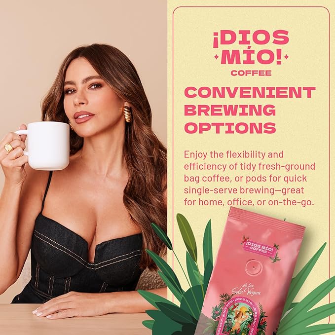 Dios Mio Coffee by Sofia Vergara Light Roast Ground Premium Colombian Coffee 42 Ounce Bag