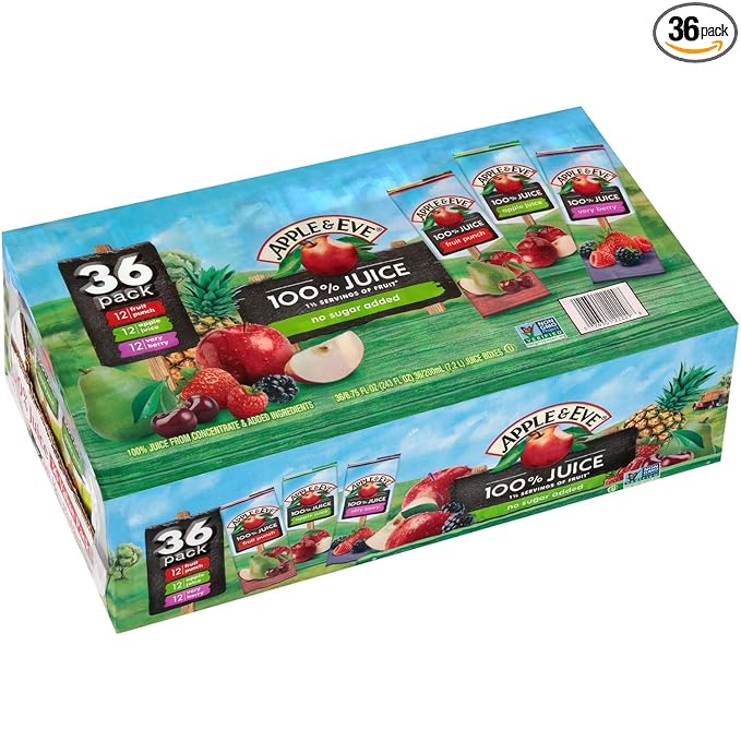 Apple &amp Eve Juice Box Variety - 36/6.75 oz. (2 Pack)