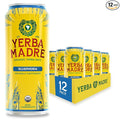 Yerba Madre Organic Yerba Mate Bluephoria 150mg Natural Caffeine Energy Drink Alternative No Jitters or Crash 15.5 Oz Cans (Pack of 12)