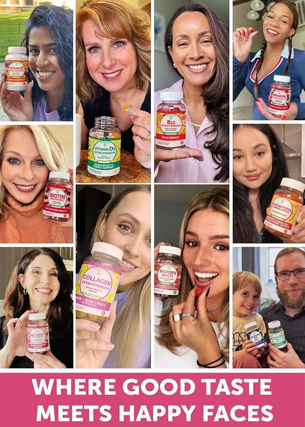 Lunakai USA Manufactured Collagen Gummies for Women &amp Men Over 50 Biotin &amp Vitamin C Supports Skin Elasticity Hair &amp Nail Strength Joint Support 60ct