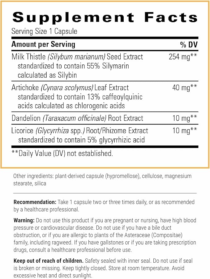 Integrative Therapeutics Super Milk Thistle X - Herbal Supplement for Liver Health Support with Milk Thistle Licorice Root Extract &amp More* - Gluten-Free &amp Dairy-Free - 120 Capsules (120 Servi