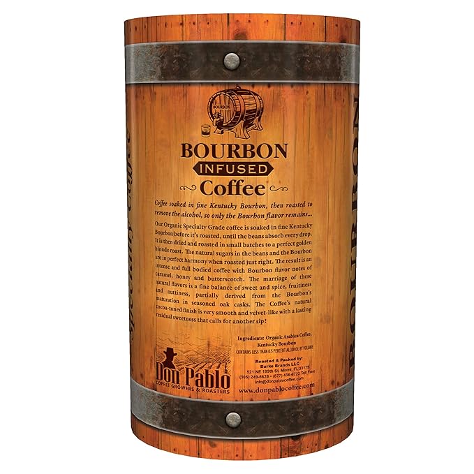 Don Pablo Bourbon Infused Coffee – 100% Arabica Whole Bean (25 oz. Light Roast Light Roast)
