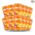 PERFY Healthy Soda for Brain &amp Mood – Nootropics w/L-Theanine &amp Turmeric + Real Fruit Juice – Caffeine-Free Low Cal Low Sugar Keto Gluten-Free (12-pack Blood Orange Yuzu)