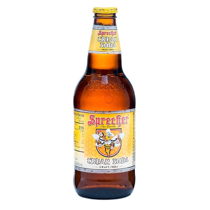 Sprecher CREAM SODA - From the Cream City of Wisconsin 16-Ounce Glass Bottle (Pack of 12)