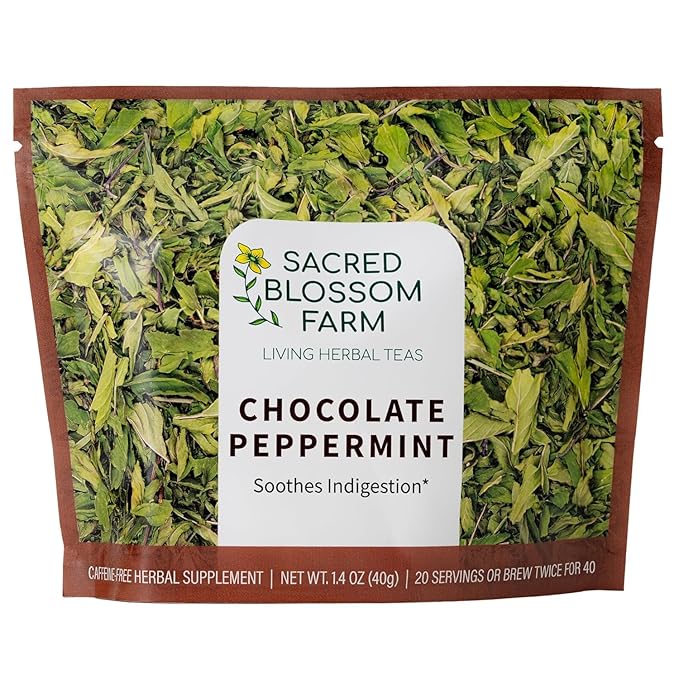 Sacred Blossom Farm Herbal Tea | Box of Flavor Set | 4 Top Selling Flavors | Farm Direct | Loose Leaf Tea | All Natural &amp Sustainably Grown in USA | Caffeine Free | 100+ Servings