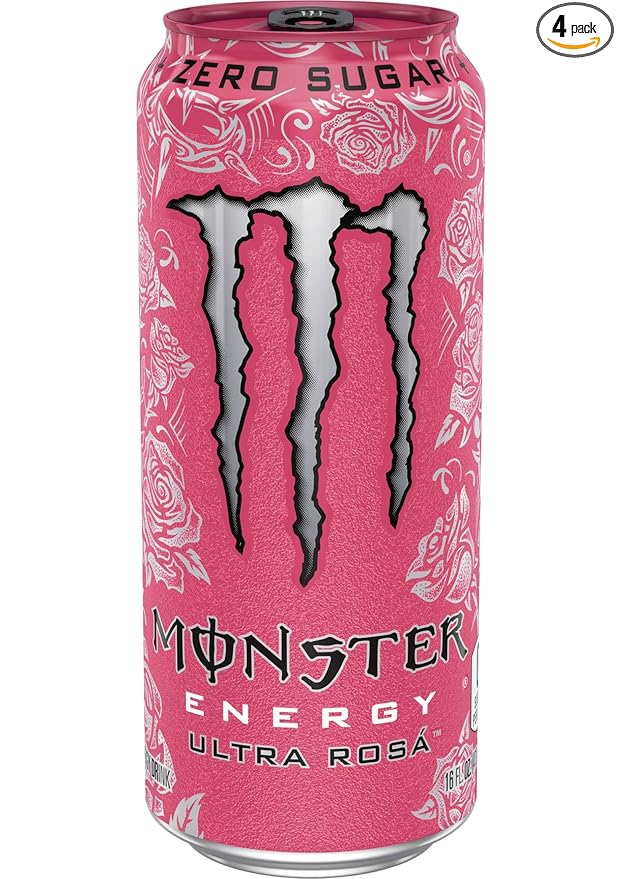 Monster Energy Ultra Rosa 16 ounce cans (Ultra Rosa 4 Cans)
