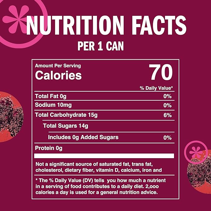 IZZE Sparkling Water Juice Beverage Blend Blackberry No Sugar Added 8.4 FL OZ 24 Cans